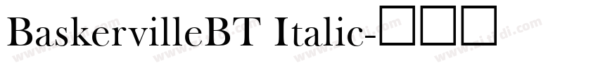 BaskervilleBT Italic字体转换